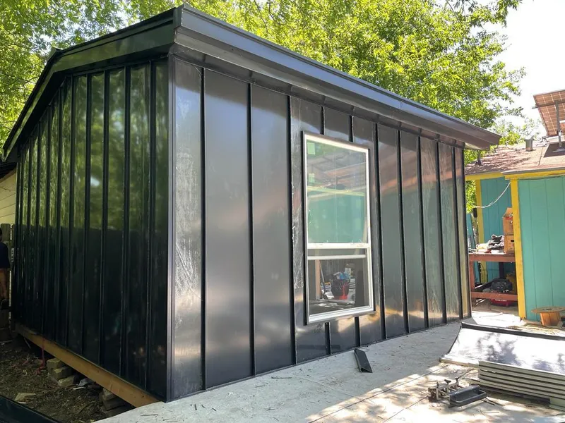 Black standing seam metal wall panels for Metal Roof Installation in Limerick